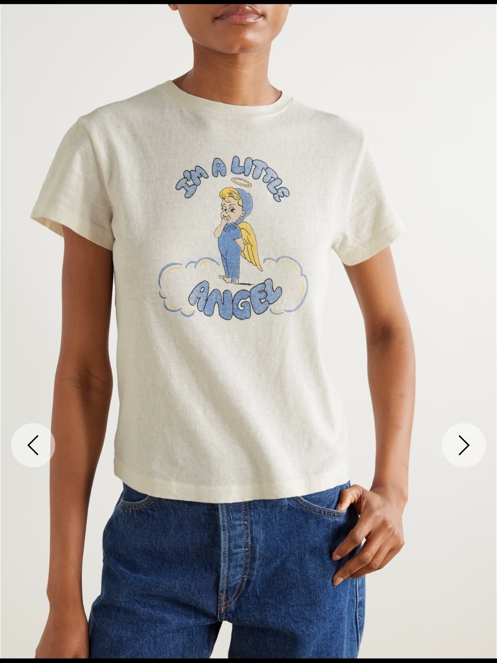 Re/Done Little Angel Graphic Short Sleeve Tee